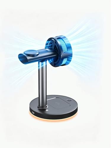 QI 2.2 25W Wireless Charger with Cooling Fan Smart Magnet Charger Stand for Apple Products, 3 in 1 Magnetic Charging Station for iPhone 17/1615/14/13/12 Series, Airpods Apple Watch (Black) 4