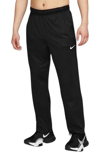 Nike Men Mid Rise Athletic Pants (FB7508-010_Black/White, XL