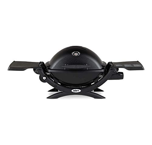 Weber Q Gas Powered Free Standing Grills Q 1200 Black Can BBQ Stove BBQ Grill for 4-6 People