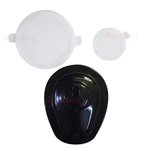 Ramanta Plastic Monsoon Kit for Classic Dashboard Screen Protector Speedometer Cover/Cap and Petrol Tank Cover Compatible with Classic 350/500 CC, BS-4 (Set of 3, Black and White)