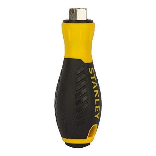 STANLEY STHT68012-8 6-Way Quick Change Screwdriver, Chrome-Plated Bar Resists Corrosion, Slip-Resistant Rubber Grip, Used for Fastening Nuts & Bolts in Machines, Cars & Automobiles 6