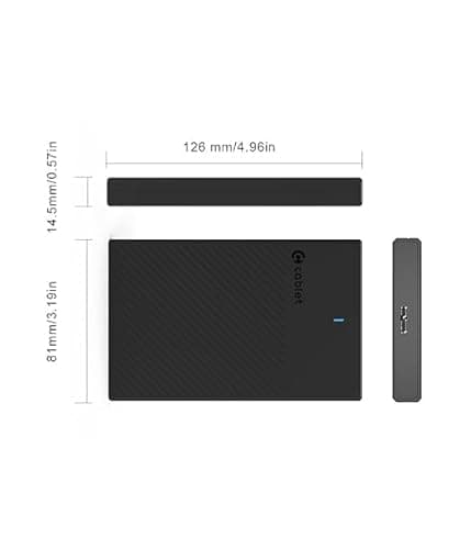 500GB External Portable USB 3.0 High Speed Hard Drive,Compatible with Laptop, Desktop Pc, Mac, PS4, Xbox, iPad, Tablet, Mobile (Black) 500 GB Portable HDD Drive 5