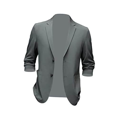 ZOOMELLA Suit Jacket Men Mens Sport Coats and Blazers Suit for Party Office Festivals Gray Green Color L