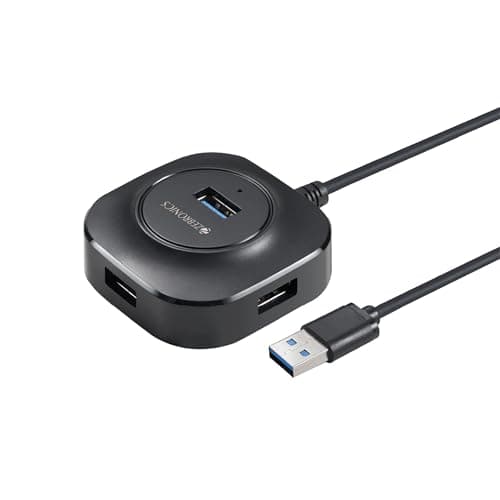 ZEBRONICS 400HB USB HUB, 4 Ports, USB 3.0, Transfer Speeds Upto 5 Gbps, Compact Design, LED Indicator, Multi OS Compatible, Micro USB (for Additional Power), Plug and Play