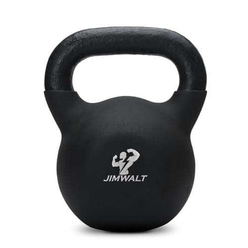 Jimwalt Jimwalt Premium Neoprene Coated Solid Kettlebell - Non Slip Grip| Reach Compliant| From the House of Healthycliq| Sedex Certified| Strength & Cross Training Weight for Home Gym (20KG)