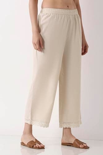 Biba Women Natural Cotton Straight Palazzos_L 5