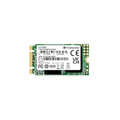 Transcend 512GB M.2 2242 Internal (SSD) Solid State Drive | SATA III 6Gb/s | SSD 430S | 3D NAND | Read/Write - up to 560/500 MB/s | 280 TBW | 5 Yrs. Warranty | TS512GMTS430S