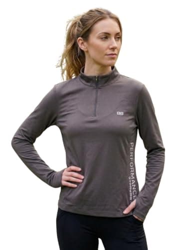 STRAY88 Women's Performance Half Zip Full Sleeve Sports Activewear T-Shirt