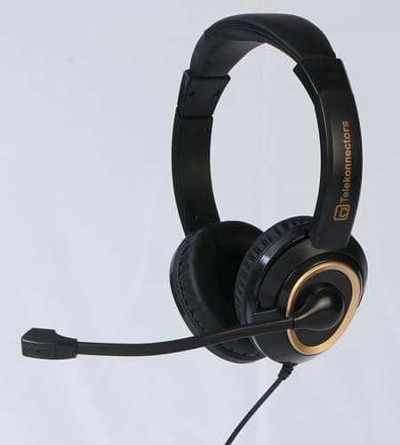 Telekonnectors Gacrux Integrated USB Wired Headphones with Type A USB connectivity and Noise Cancelling mic