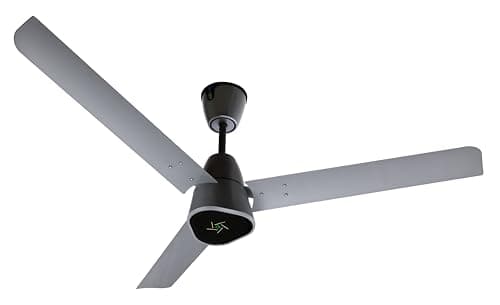 EcoLink AiroGeometry 1200mm BLDC Ceiling Fan with Remote Control|BEE 5 star Rated Energy Efficient Ceiling Fan|High Air Delivery with LED Indicators (Silver Mist)