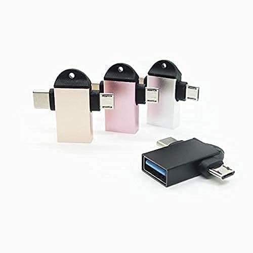 MAXXOX 2IN1 OTG Type C to USB and Type B OTG for Smartphones Compatiable with MacBook Air, MacBook Pro, Windows and All Laptop,Smartphones and Tab 2
