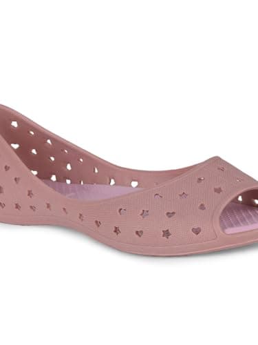 Bata Hearts Peeptoe Women's Peach Ballerina - 5 UK (5525515) 5
