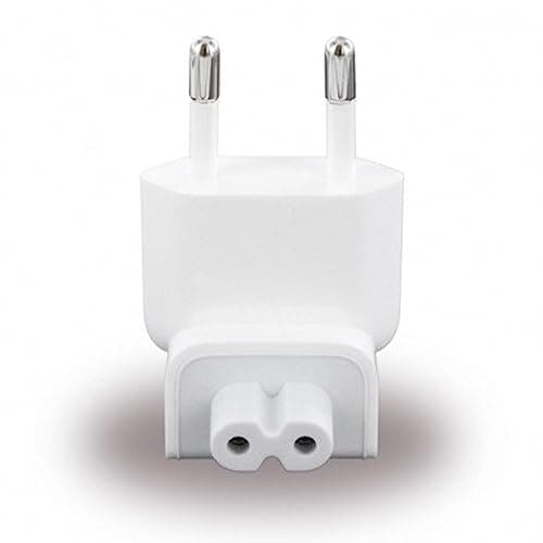 Lukzer (2 Pack) Universal 2 Pin EU Plug Adapter Compatible with Apple MacBook Pro iPhone iPad iPod PowerBook iBook Power Adapters Travel Charger Converter Europe Portable Power Plug Connector CH-002-2 2