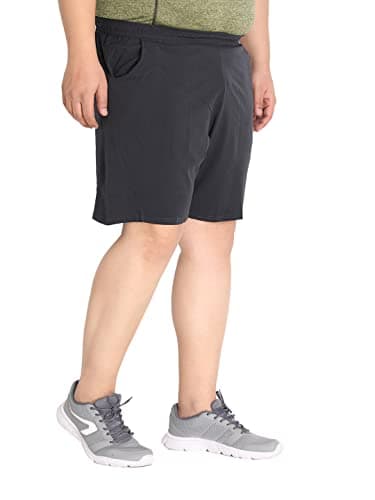 CHKOKKO Men Plus Size Sports Workout Gym Shorts Basketball Dark Grey Size XL 3