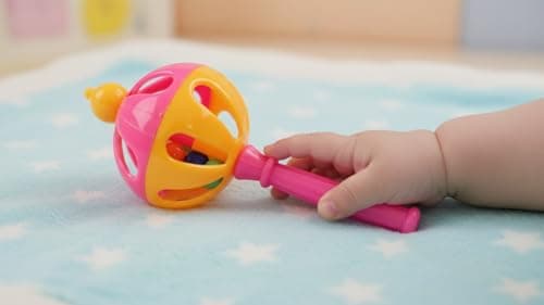 RIYESTO TOYS Baby Products Toys 4 Pcs Rattle Set Jhunjhuna Toy for New Born Baby Gifts Toy for Babies Colorful Attractive Plastic Non-Toxic (Set of 4) 4