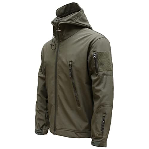 BNF® Mens Soft Jacket Hooded Waterproof Lightweight 2XL Green|Sporting Goods | Outdoor Sports |Coats & Jackets|1 Piece Men Outdoor Jacket