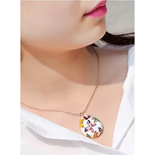 YouBella Gifts Enamel Multicolor Stylish Latest Gold Plated Jwell Pendant Necklace and Earrings Jewellery Set for Women and Girls 5