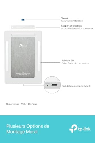 TP-Link AX3000 Wall-Mounted Wi-Fi 6 Router Archer Air R5 | Ultra-Thin & Compact | Dual Band Wi-Fi | Smart Beamforming Antennas | EasyMesh Compatible | Mounting Materials Included | Homeshield, VPN 3