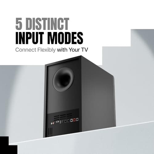 Mivi Fort Hip-Hop 4000 400 Watts Cinematic Home Theatre, 5.1 Channel, Multiple EQ & Input Modes, BT v5.3, Remote Accessibility, Made in India Sound bar 5