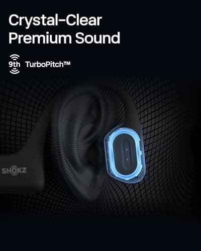 SHOKZ OpenRun Pro Bone Conduction Sports Headphones, Open-Ear Sports Earphones with Mic, Bluetooth Wireless Bone Conduction Headset, IP55 Waterproof, Ideal Headphones Gift (Swift Black) 5