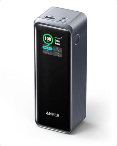 Anker Prime Power Bank, 27,650mAh 3-Port 250W Portable Charger (99.54Wh) Smart App, Compatible with Lenovo, HP, Dell, Microsoft, Macbook, iPad, iPhone, Apple Watches, Samsung and other Android Devices