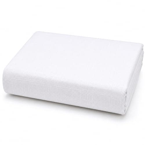 REELENT Unstitched Fabric for Men | Fine Cotton Linen Fabric | White Self Design Shirt-Trouser Cloth Material | Premium Shirting Fabric | 3 Meter | 58 Inch Width | Style 70L 2