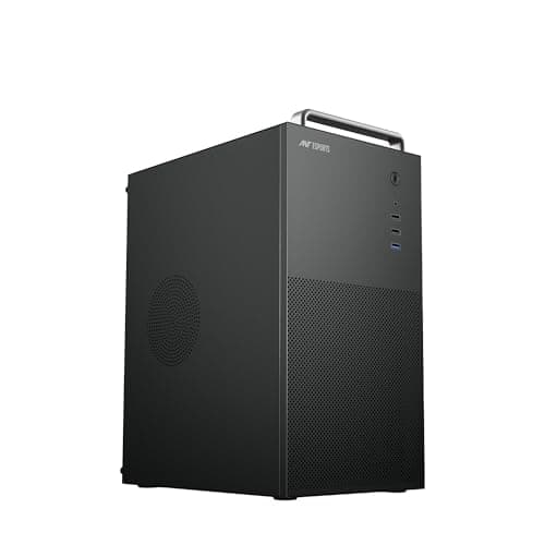 Ant Esports Si12 Mid-Tower Computer Case/Gaming Cabinet - Black | Support M-ATX, Mini-ITX | Pre-Installed 1 Black Fan
