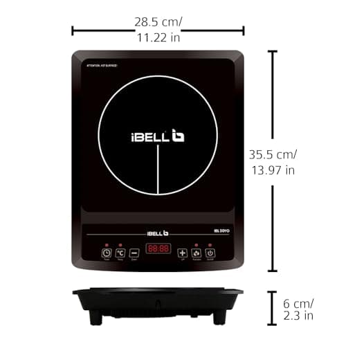 IBELL 30YO 2000W Induction Cooktop with Auto Shut Off & Overheat Protection, 2-Year Warranty (Black) 6