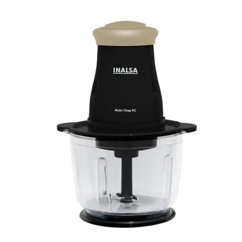 INALSA Electric Chopper for Kitchen &Meat Grinder|1.5 LCapacity|Unbreakable Bowl|400W Motor|Stainless Steel Double Layer Chopping Blade & Whisking Blade|Chop,Mince&Whisk|2 Yr Warranty(Multi Chop PC)