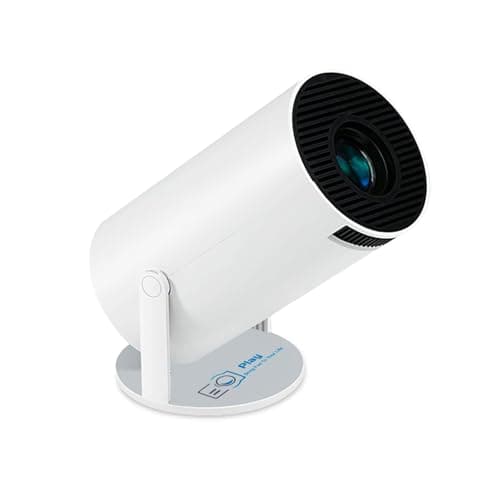 PLAY New Launched 4K 2K Full HD LED 180 Degree Rotation Latest Android, 5000 lumens with WiFi Bluetooth inbuilt Speakers Portable Projector