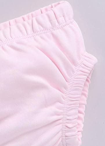 Smart Baby Girl Pink Tutti Frutti Frock with Bloomer & Headband Set – Flutter Sleeve Interlock Cotton Dress – Newborn Infant Summer Dress for Girls (Pink, Sleeveless, 6-9M) 4