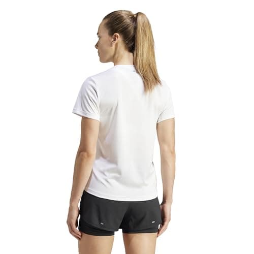 adidas Women's Geometric Regular Fit T-Shirt (IN0111_White 4
