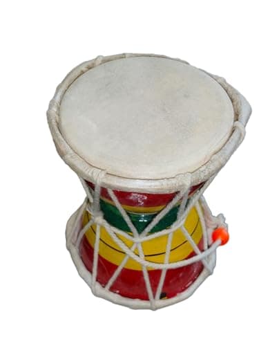 Indian Musical Instruments Damaru Meditation Kirtan Shiv Damroo Percussion (2.5") 2