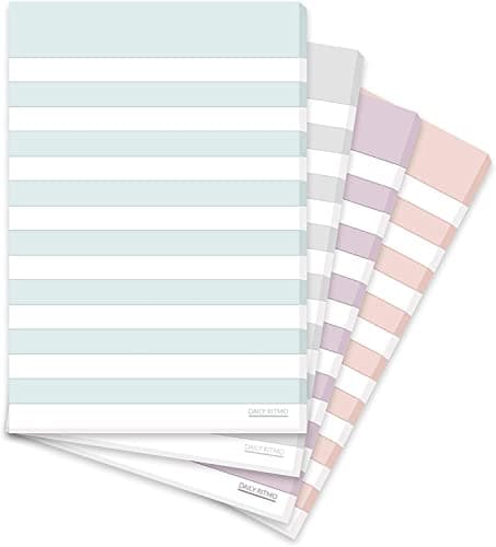 MeRaYo Sticky Notes Pad Pastel Sticky Pad to do List Big Size 4 x 6 Inch, 4 Pads (50 Sheets/Pad)
