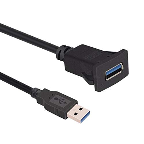 Meadawgs® 1m/3.1ft Single Port USB Panel Flush Mount Cable Car Mount Extension Cable| Vehicle Electronics & GPS | Car Audio & Video Installation 3