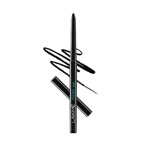 LAKMÉ Eyeconic Insta Cool Matte Kajal,Black,Cooling Kohl Liner With Cucumber,Twist Up Pencil - Waterproof,Smudge Proof & Long Lasting Eye Makeup,0.35 G & Eyeconic Matte Kajal,0.35G,Deep Black New 5