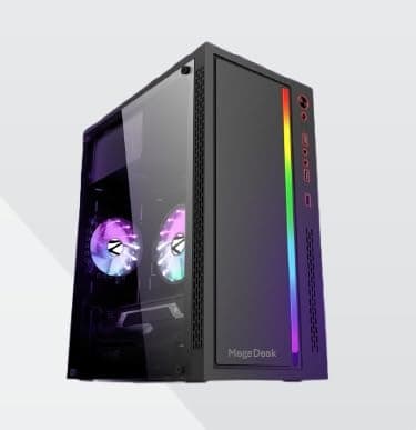 MegaDesk FZ10 Desktop Computer Set, i3 4100, 16GB RAM, 500GB SSD, 19-inch HD LED Monitor, RGB Keyboard Mouse, Sound Bar, Windows 11 (16-500GB) 3