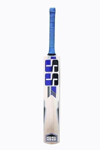 WRF Super Strock_Green Popular Willow Cricket Bat Full Size Play for Plastic Ball,Tennis Ball, Rubber Bal (Blue Bat New Gold Edition-A1) 3