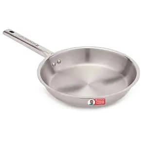 Wonderchef Stella Triply Stainless Steel Fry Pan | 24 cm, 1.7 litres | Compatible with Gas Stove, Induction, Ceramic Cooktop | Non-Toxic | Uniform Heating | Heavy-Duty Handle | 10-Year Warranty