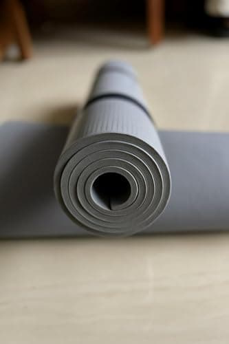 Yoga Mat for Exercise 4mm | Non-Slip Fitness Mat for Home Workout, Meditation & Gym | Portable & Durable (Grey, 4 mm) 3