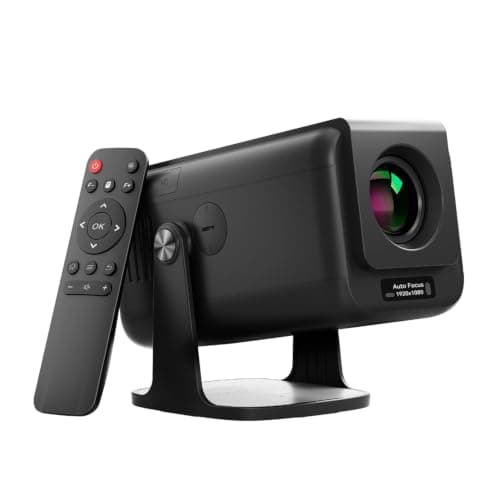 WZATCO Yuva Go Pro Fully Automatic Native 1080P Projector 4k Ultra HD, 12000 Lumens, Android 14, Rotatable Design, Room Home Cinema, ARC, Black