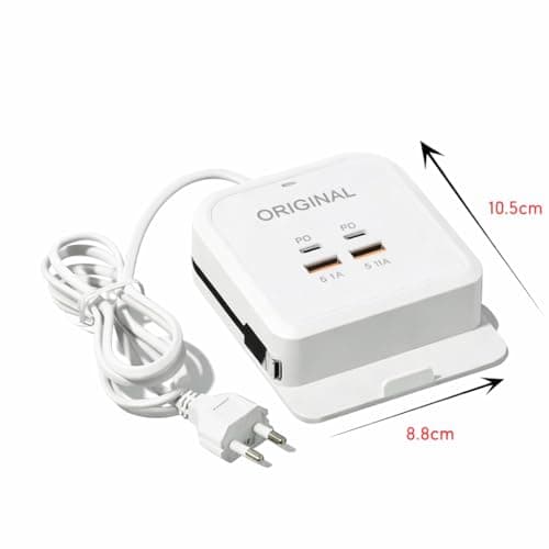 5.1A Fast Charger – Dual PD + 2 USB Multi-Port Charging Hub with Type-C Support 5