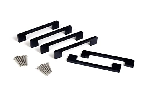 Amar Enterprise Stainless Steel 8 Inches Kitchen Cabinet & Drawer Handles, Dark Matt Black Handles, Wardrobe Handles,Furniture & Door Pull Handles, Pack of 6 Pieces 5