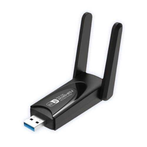 PACE 2-in-1 Bluetooth 5.4 and WiFi 6 (AX1300) Dual Adapter for PC, high Speed 1300mbps, High-Gain Dual Antenna, Driver Included in Device, for Windows 10,11, Plug and Play, WiFi AP Mode