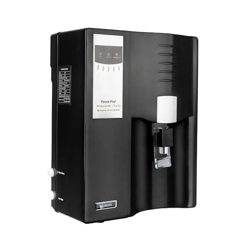 Peore Pro Plus-60 NF + UV Water Purifier | Retains Healthy Minerals and Saves Water | NanoFiltration Better than RO | Self Service Mode | Black (For TDS 300 to 500)