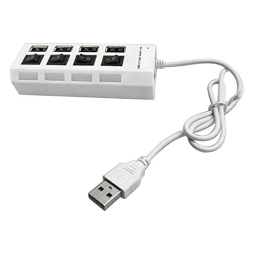 HEAVENGLOW 4-Port USB 2.0 Multi Charger Hub+High Speed Adapter ON/Off Switch PC White |Computers/Tablets & Networking | Computer Cables & Connectors | USB Cables, Hubs & Adapters 4