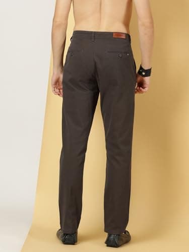 Thomas Scott Men's 100% Cotton Slim Fit Casual Chino Trouser (Grey, 34) 4