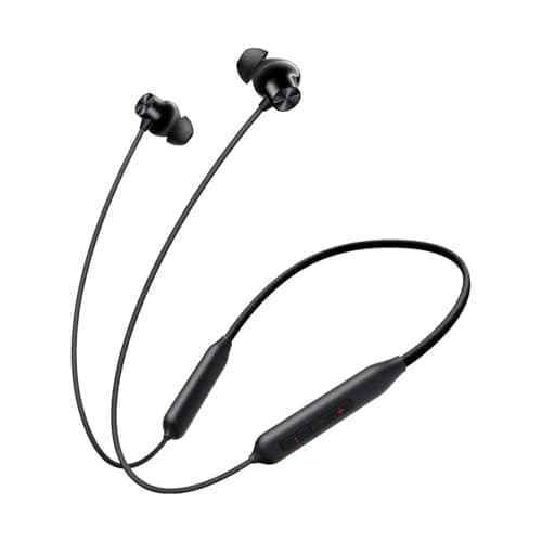 Original Bluetooth Neckband Earphones Z2 ANC | 12.4mm Bass Drivers | 45dB Active Noise Cancellation | Long 28H Battery Life | Fast Charging | Lightweight Flexible| Booming Black (ROU8)