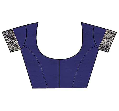 RAJESHWAR FASHION WITH RF Women's Floral Printed Georgette Sarees For Women Jacquard Border & (Mehindi Blue) 5
