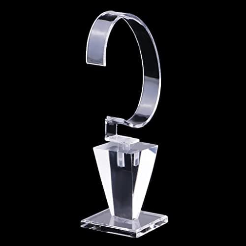 VELURA Modern Acrylic Watch Display Stand Holder Rack Clear Trade Show Tapered|1 Piece Watch Display Stand (1 Piece Base and 1 p| Store Displays| Merchandise & Memorabilia | Advertising |Collectibles 5